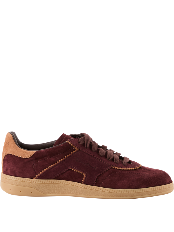 Bordeaux leather trainers