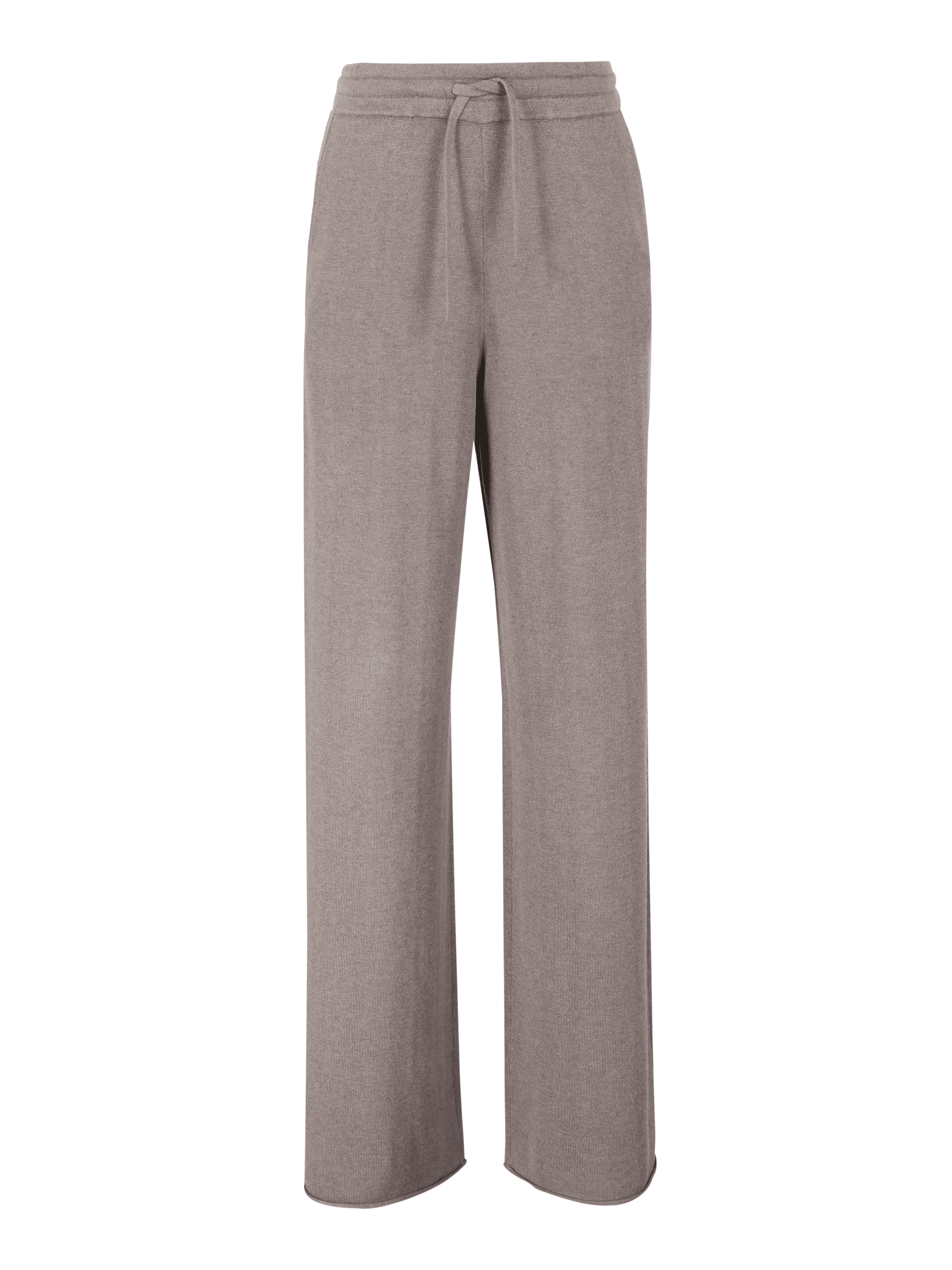 Weite Cashmere-Seidenhose Braun