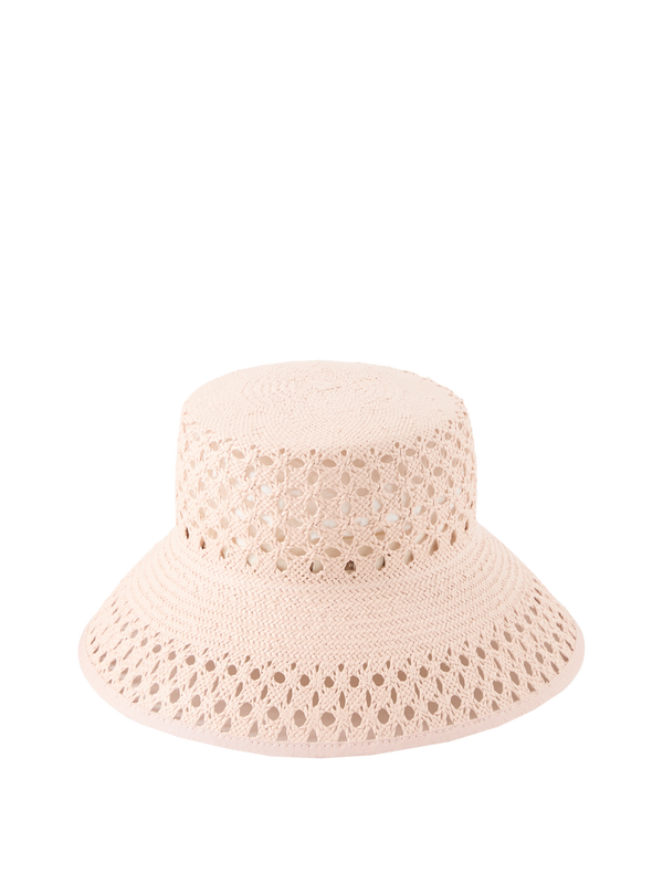 'Amora' bucket hat with perforated pattern rose