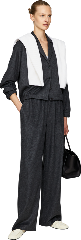 Cropped Cashmere-Jacke 'Samluch' Anthrazit