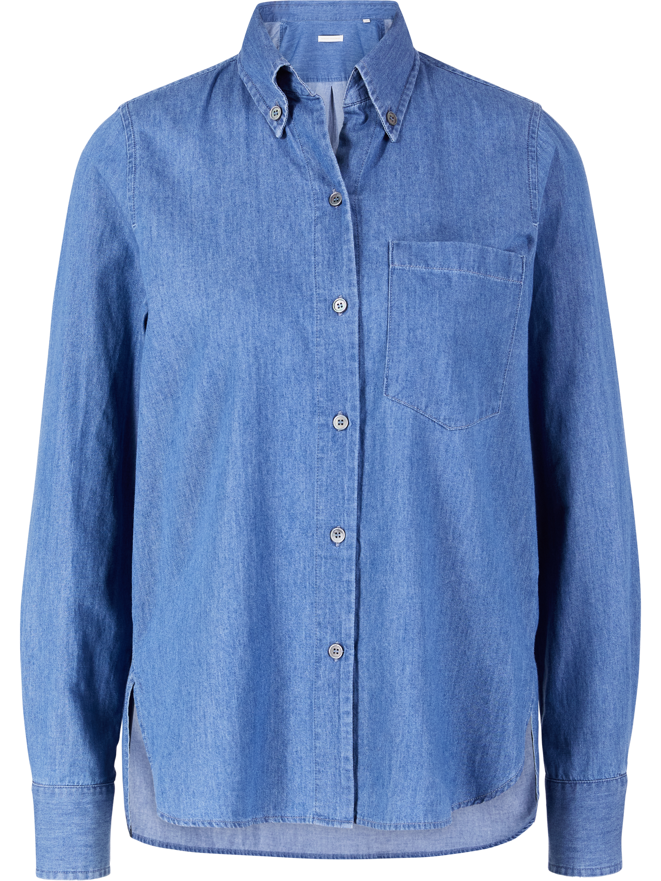 Robert Friedman Hemdbluse 'Odin Chambray' Mittelblau, Produktansicht – UNGER.DE