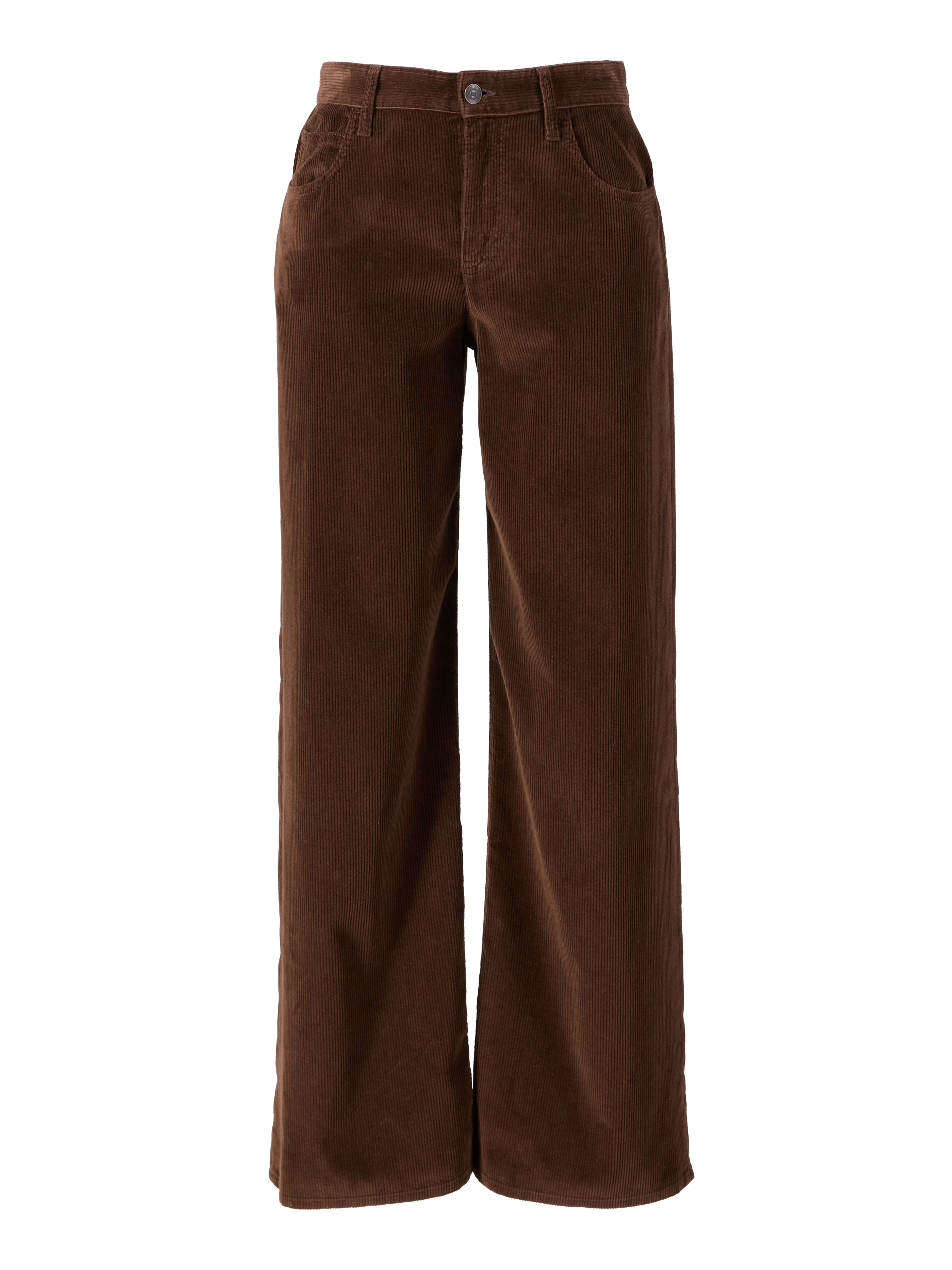 Wide-leg corduroy trousers 'Eglitta' brown 