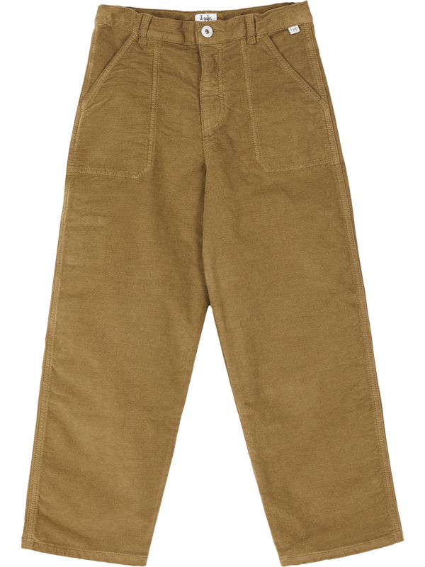 Olive-green trousers