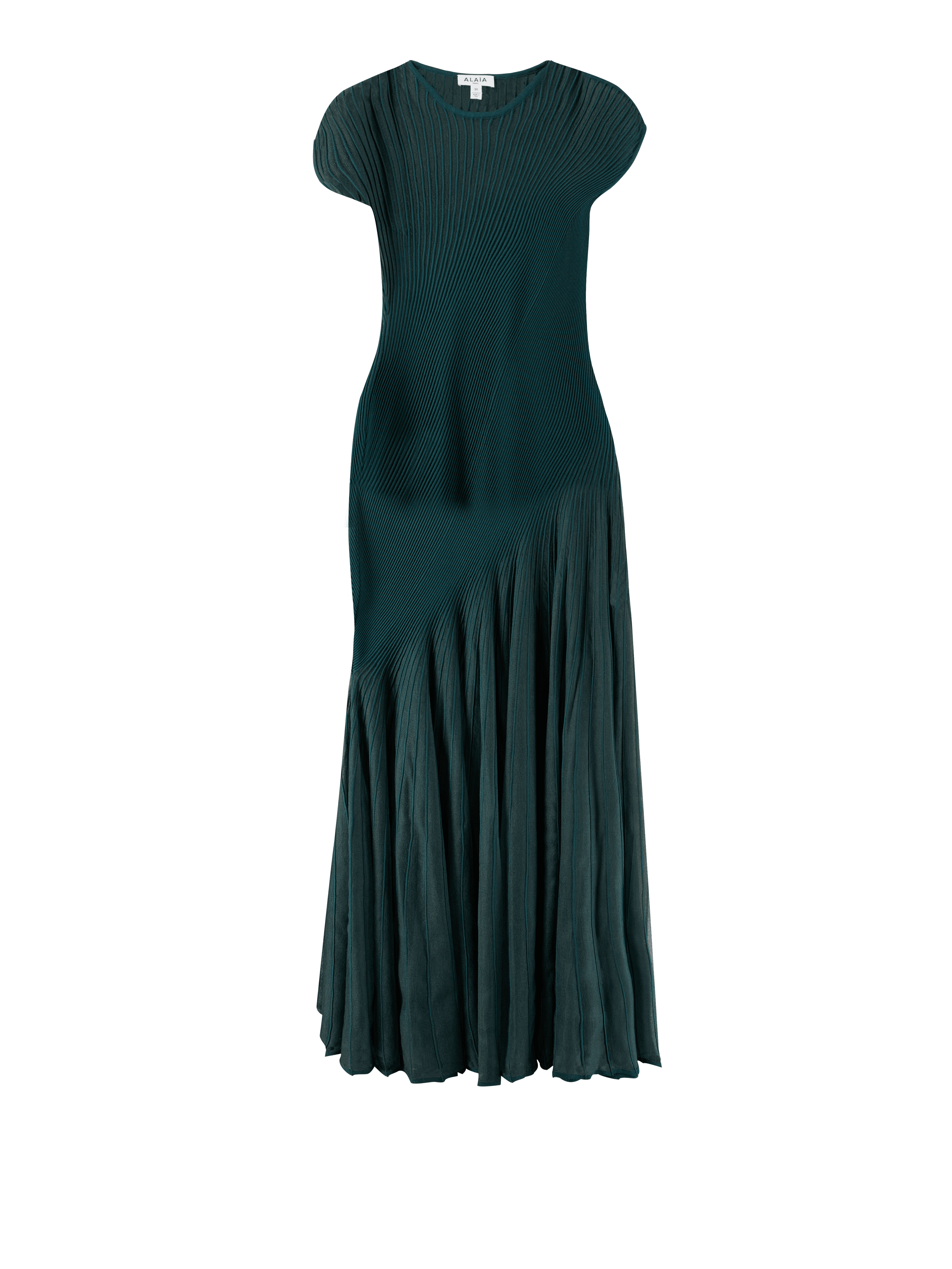 Abendkleid in Twist-Optik Dunkelgrün