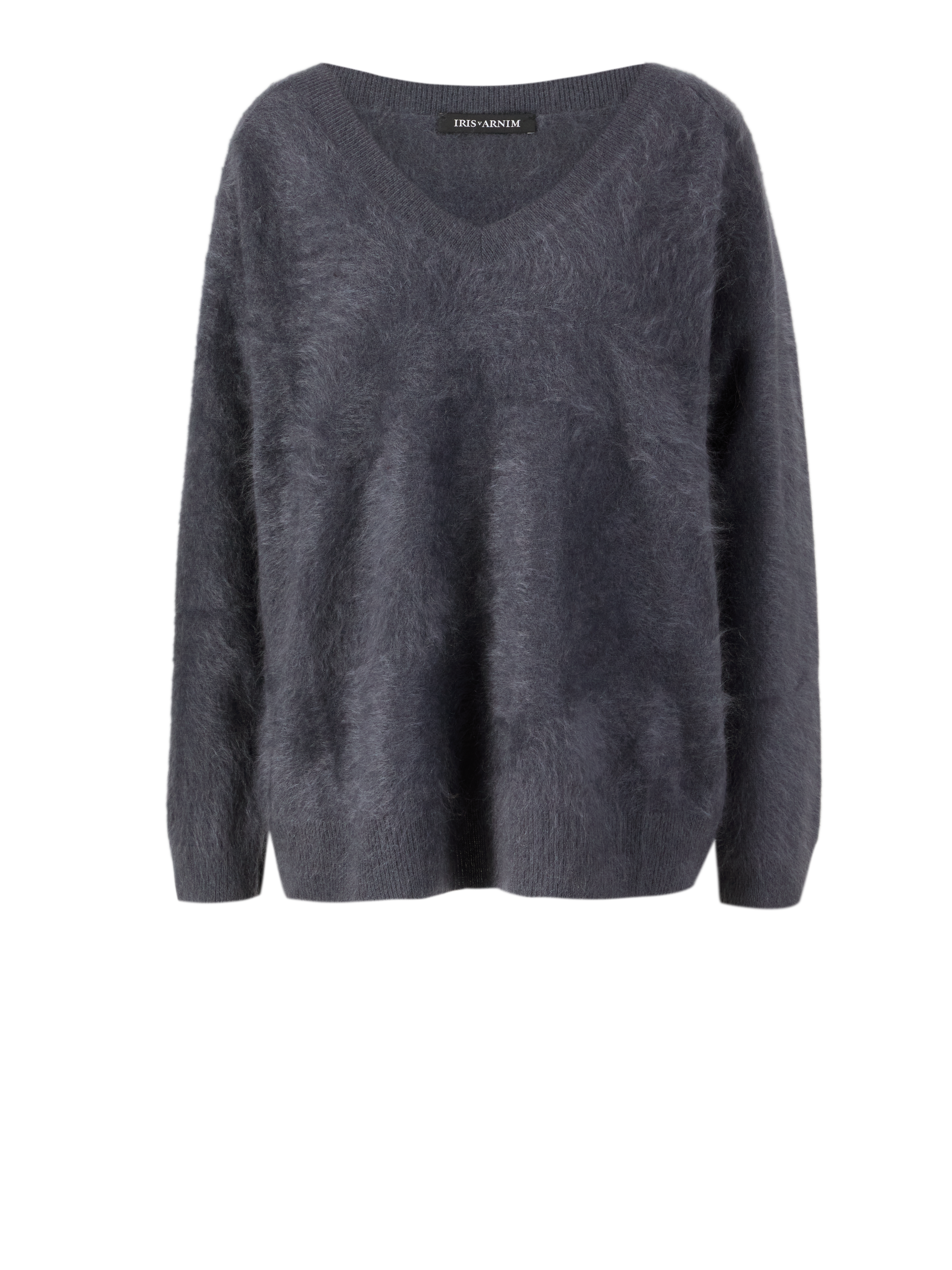 Cashmere sweater 'Laguna' with V-neck Titan