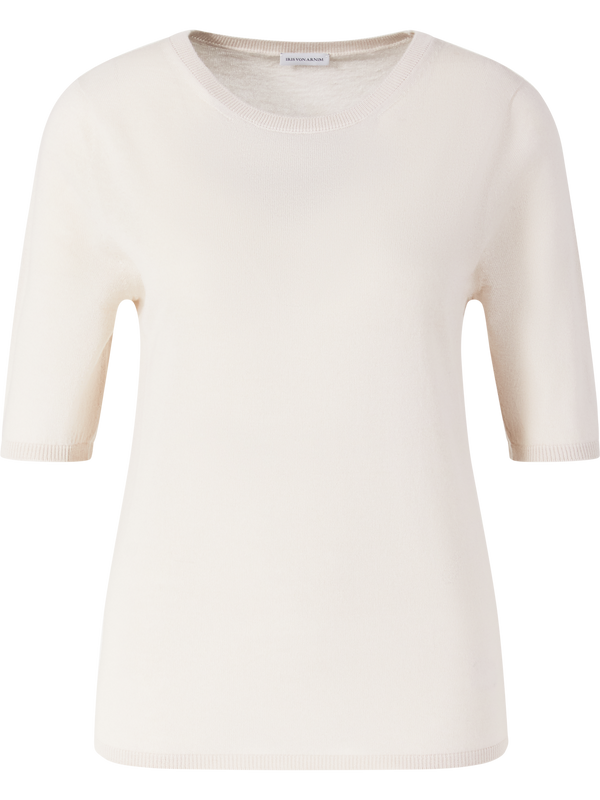 Superfine Cashmere 'Lily' T-Shirt Alabaster