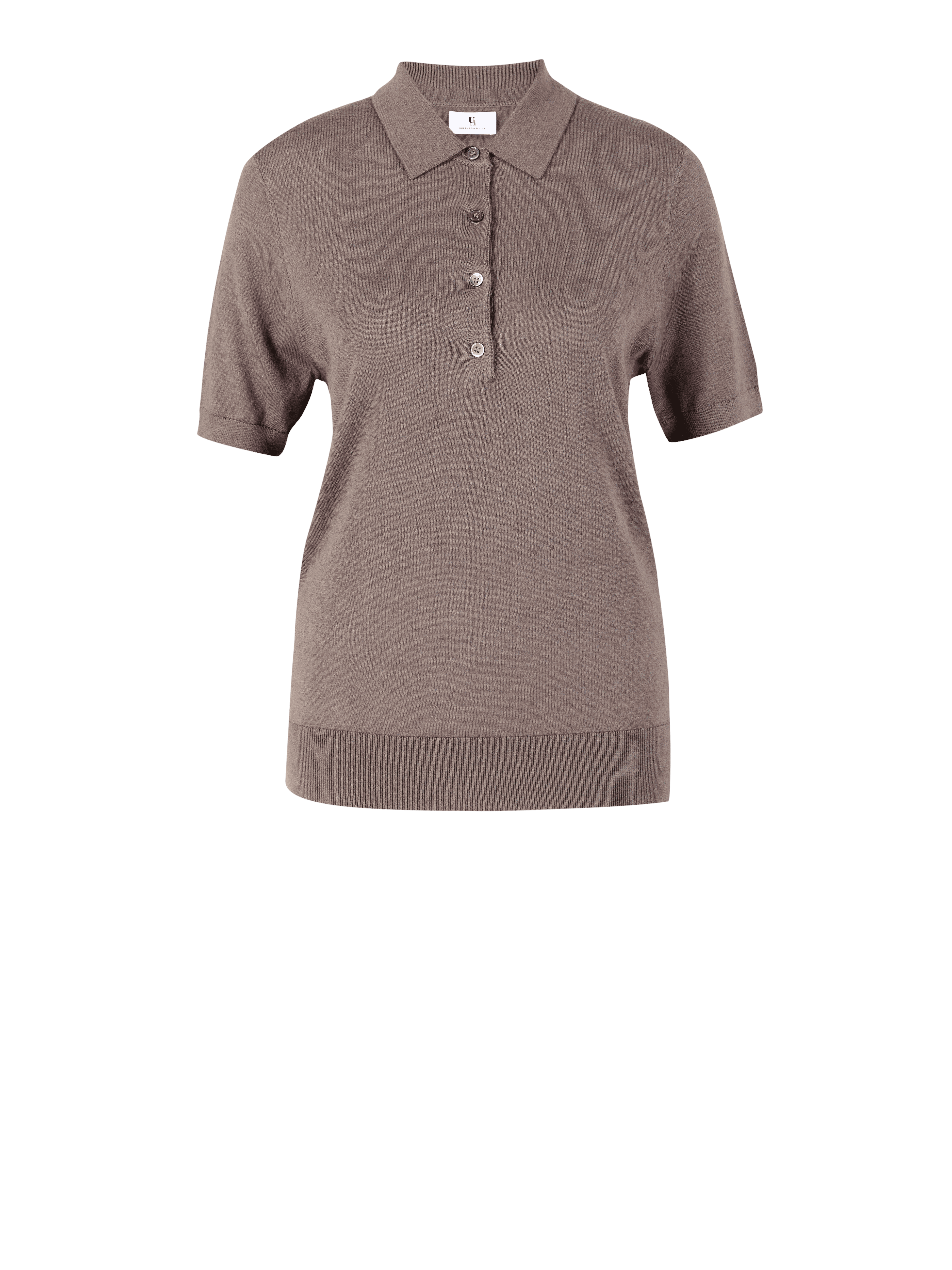 Cashmere-Seiden-Poloshirt Braun