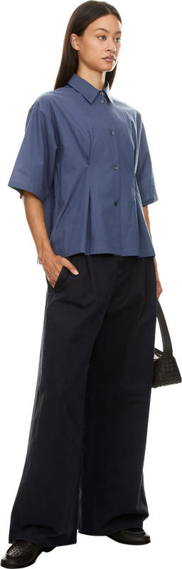 Hose aus Baumwolldrill Marineblau