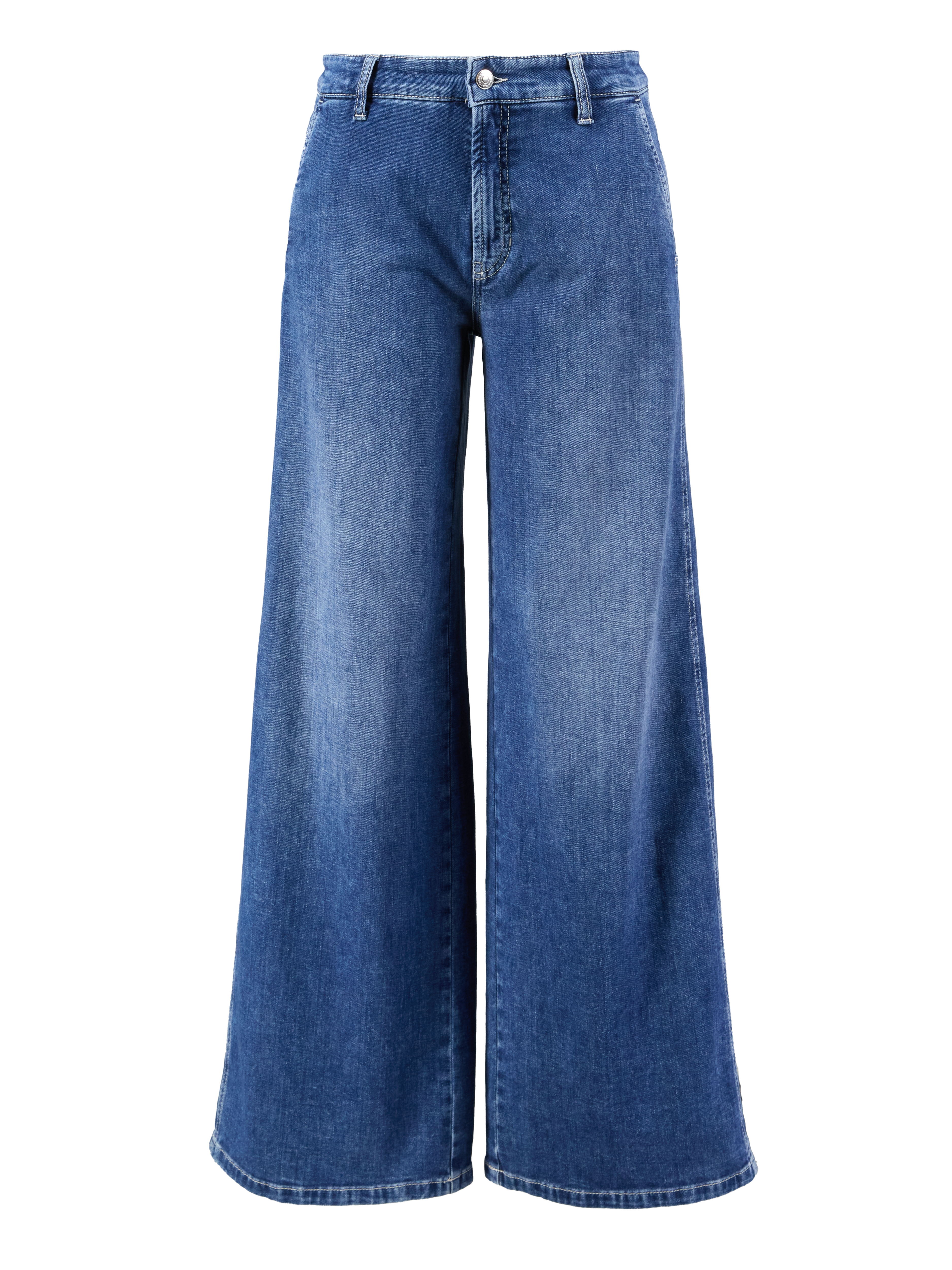 Wide-Leg Jeans 'Alek' Mittelblau