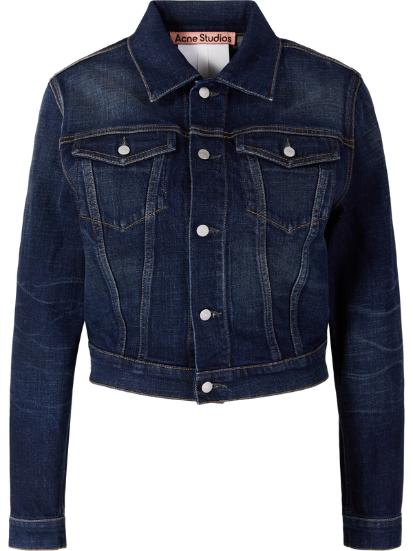 Jacke aus Raw-Denim Dunkelblau