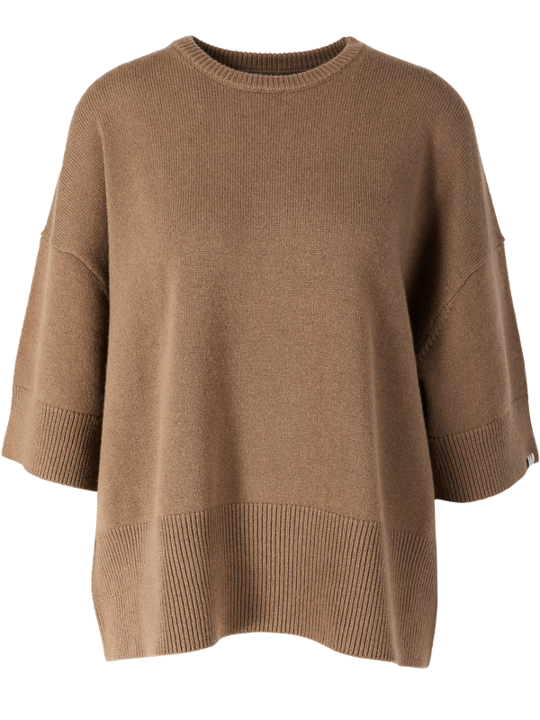 Kurzärmeliger Cashmere-Pullover 'n°433 Sassie' Chai