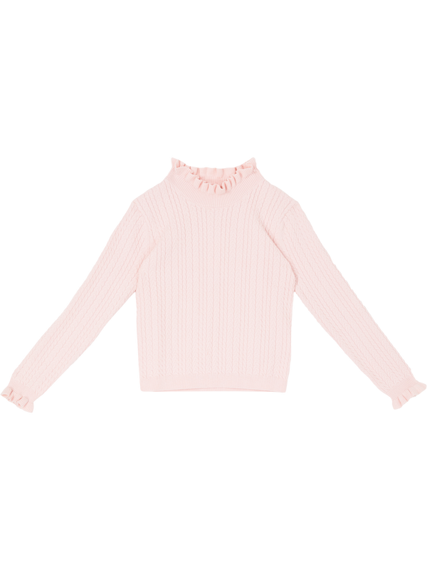 Strickpullover 'Java' mit Zopfmuster Rosé