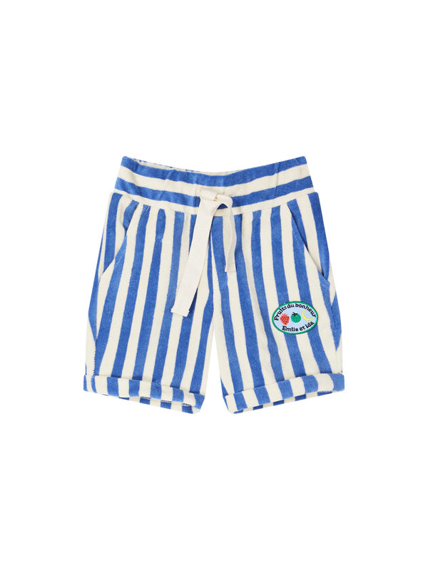 Gestreifte Bermuda Shorts 'Eponge' Blau