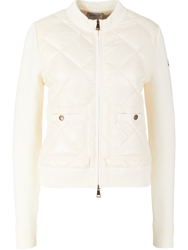 'Tricot' Cream Padded Cardigan