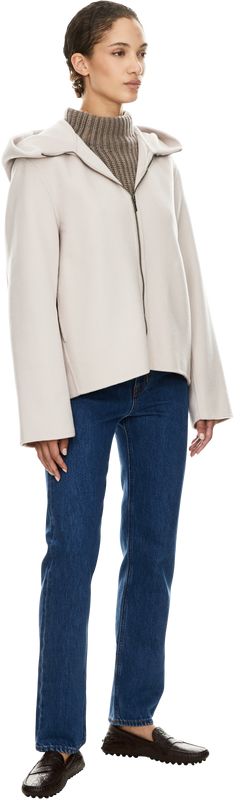'Dance Slim Short' cashmere-wool jumper, Alabaster