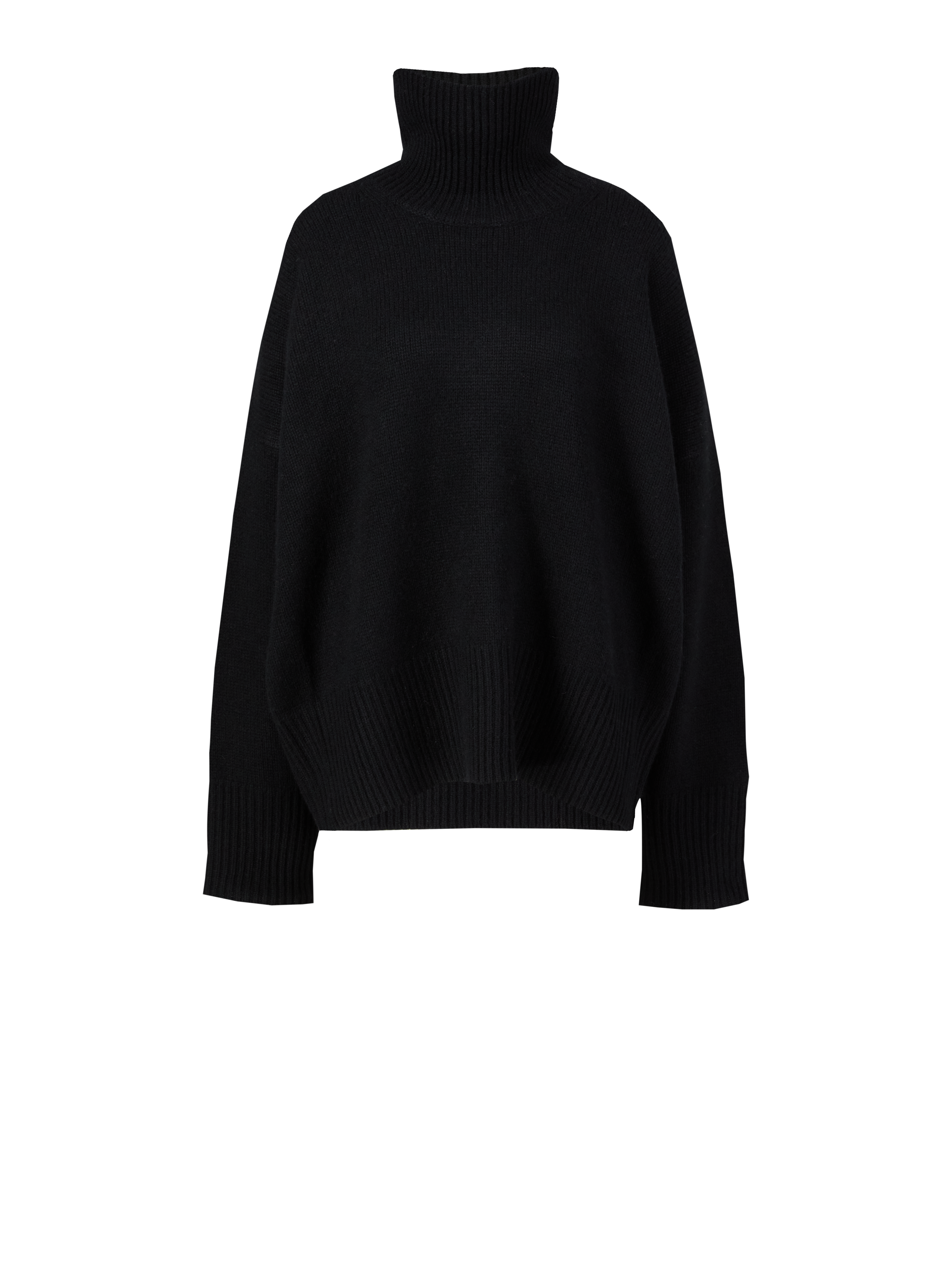 Cashmere-Rollkragenpullover Schwarz