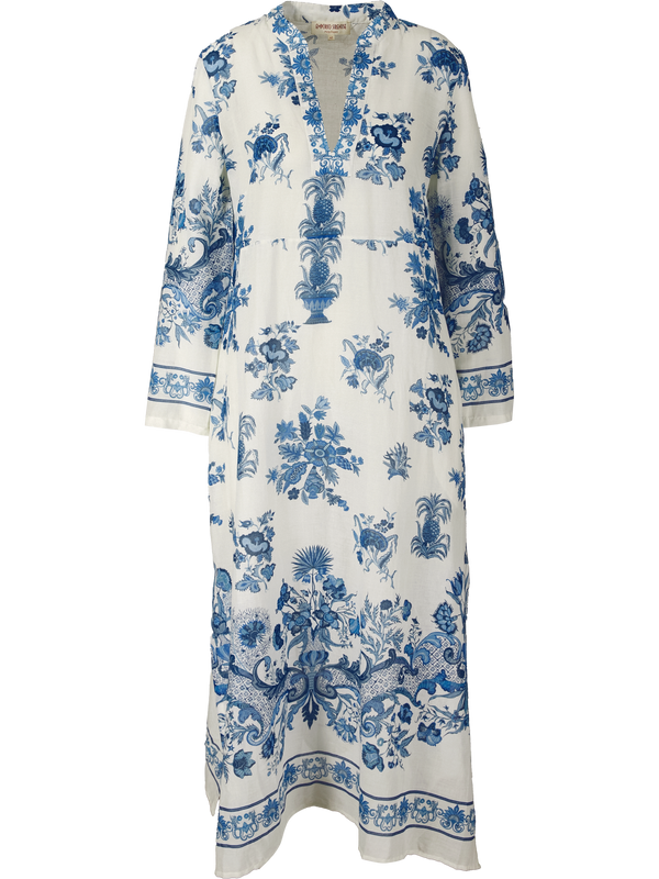 Kaftan 'Giada' mit Chintz-Print Blau