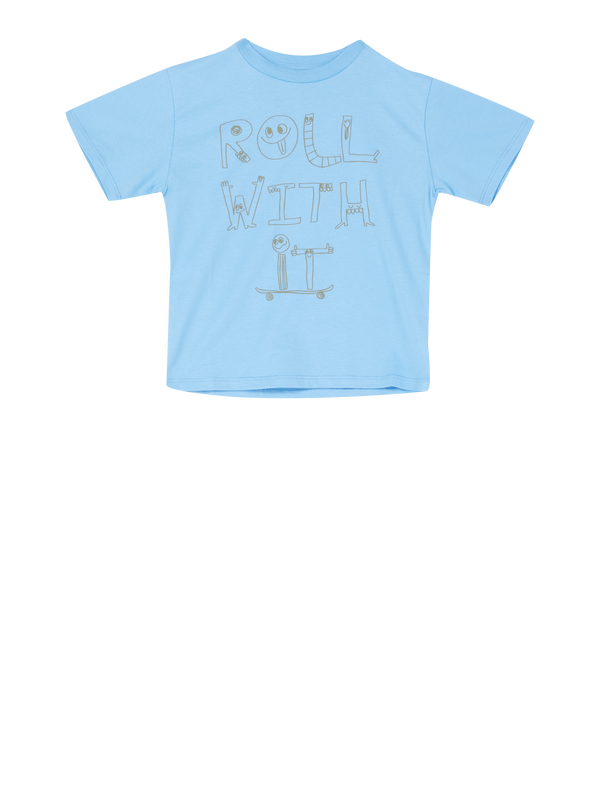 T-Shirt mit Print Blau