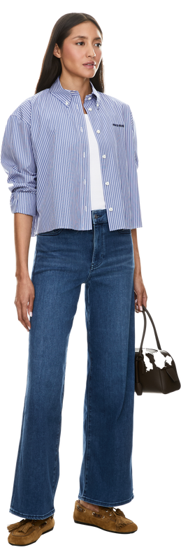'Le Slim Palazzo' Wide-Leg Jeans – Medium Blue