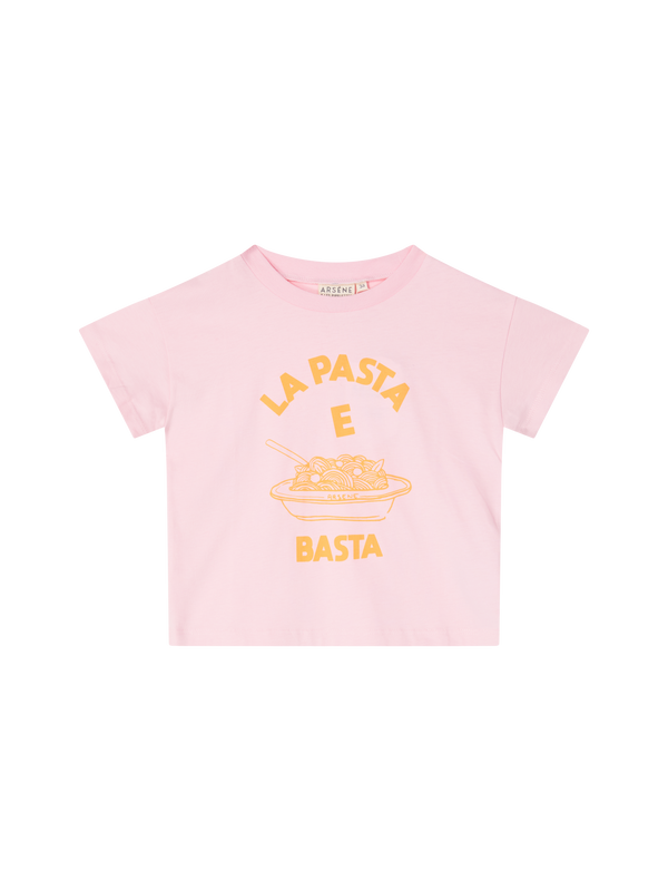 T-Shirt 'Pasta Basta' Pink