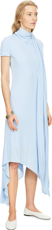 Midikleid mit Schal Hellblau