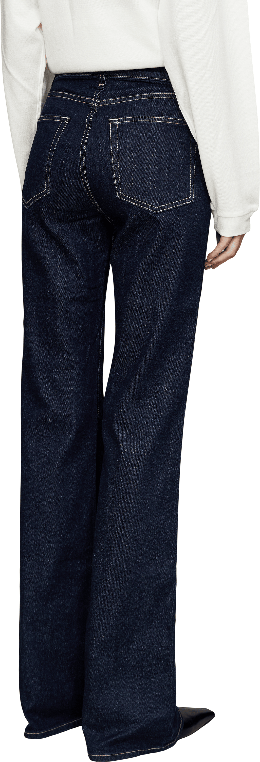 NILI LOTAN Mid-Rise Jeans 'Celia' Dunkelblau, Rückansicht – UNGER.DE