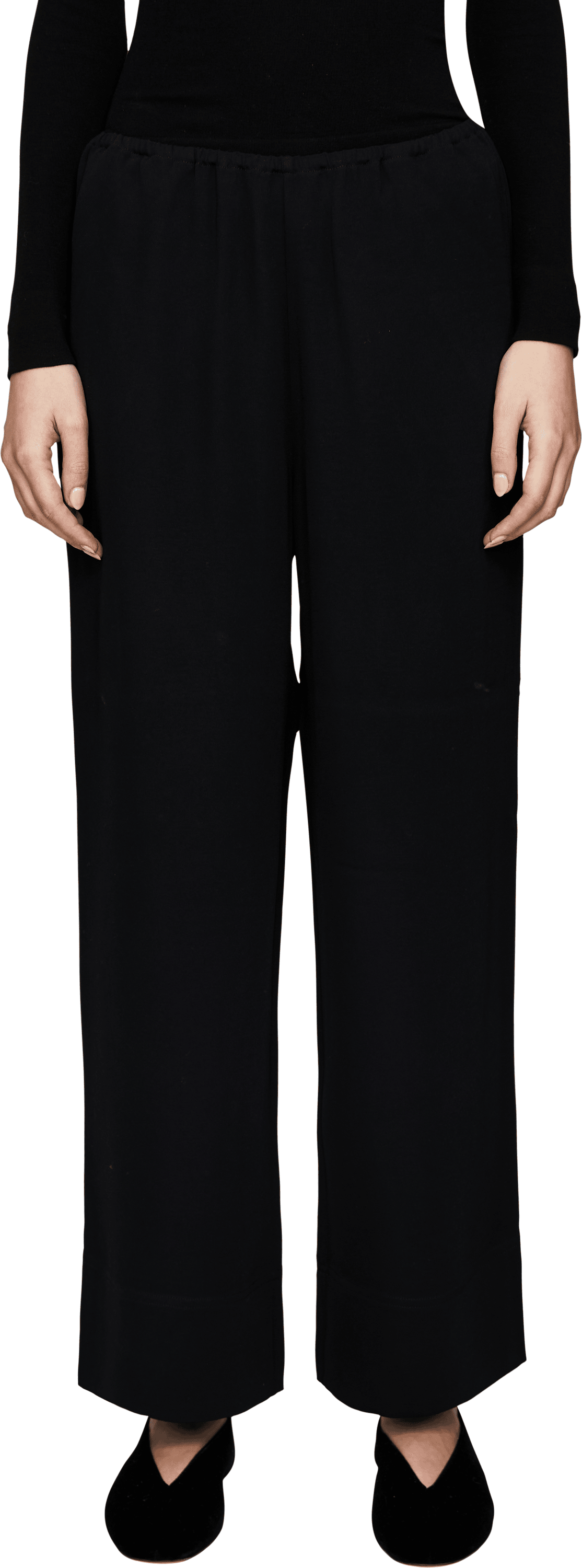 TOTEME Black trousers, Front view – UNGER.DE