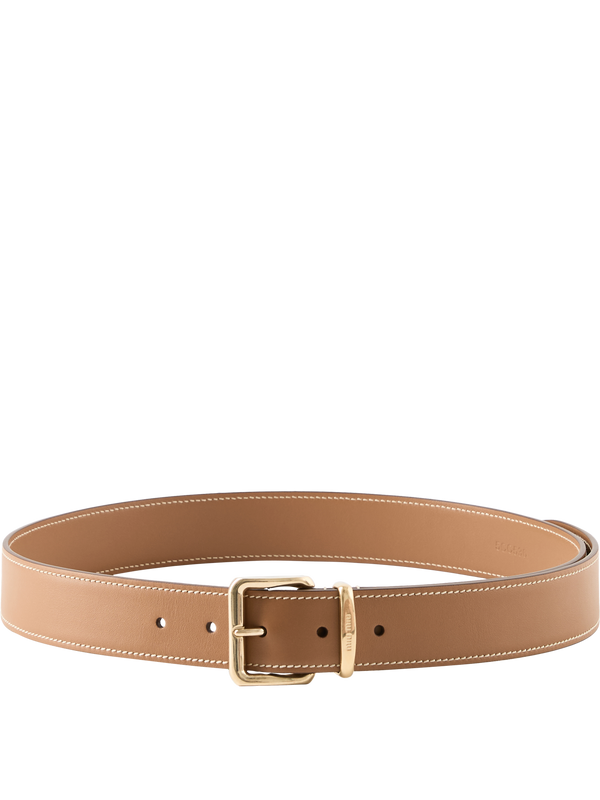 Calfskin belt caramel