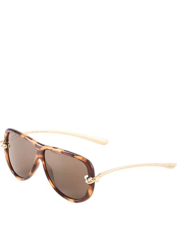 'Knot' Havana Aviator Sunglasses