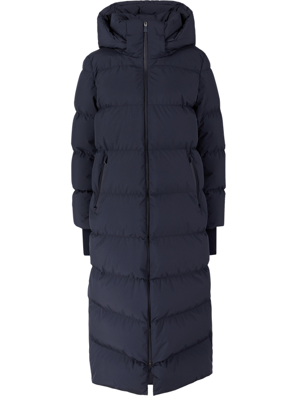 Down coat 'Laminar Long' navy blue