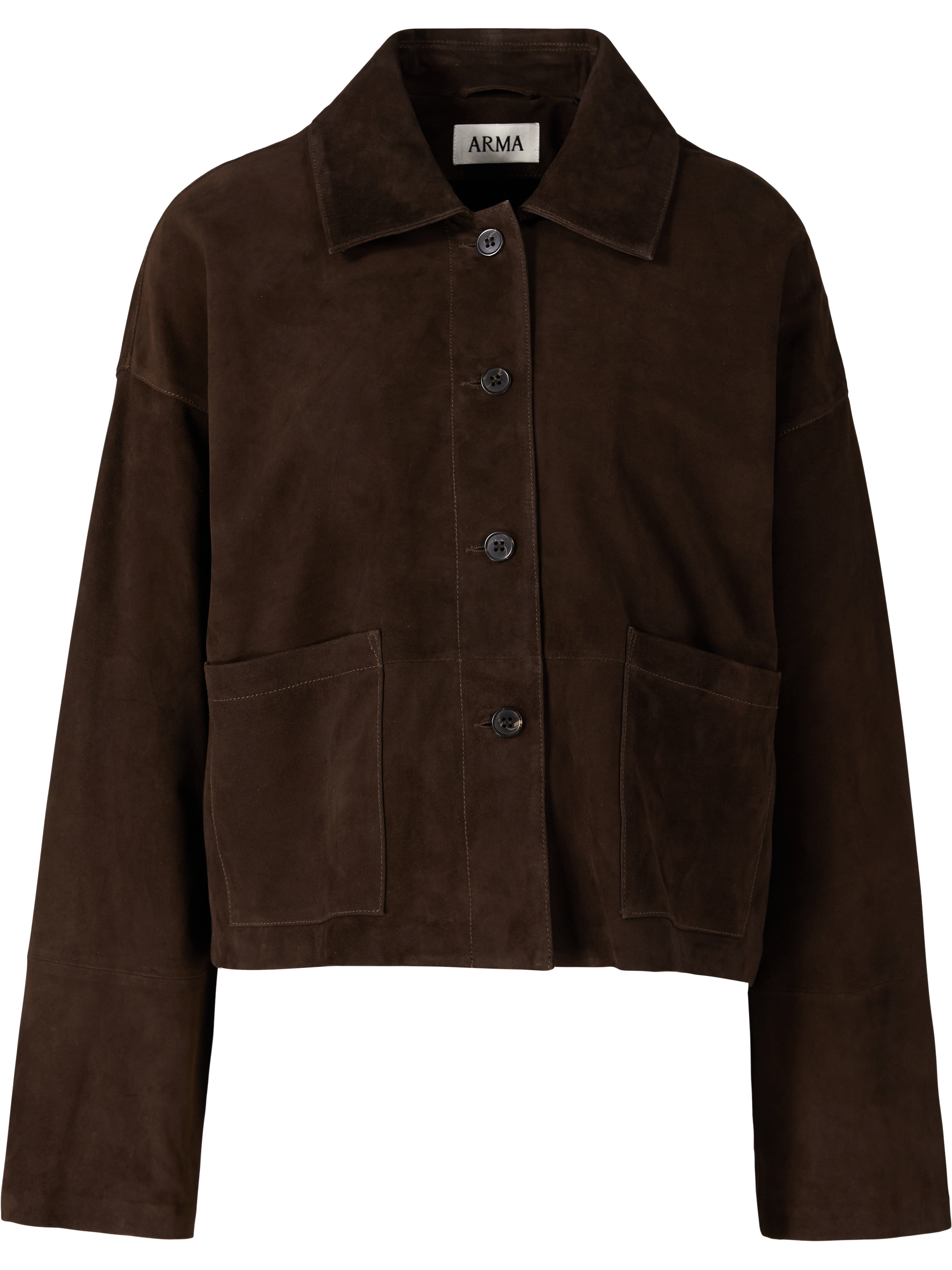ARMA Velourslederjacke 'IMMA' Braun, Produktansicht – UNGER.DE