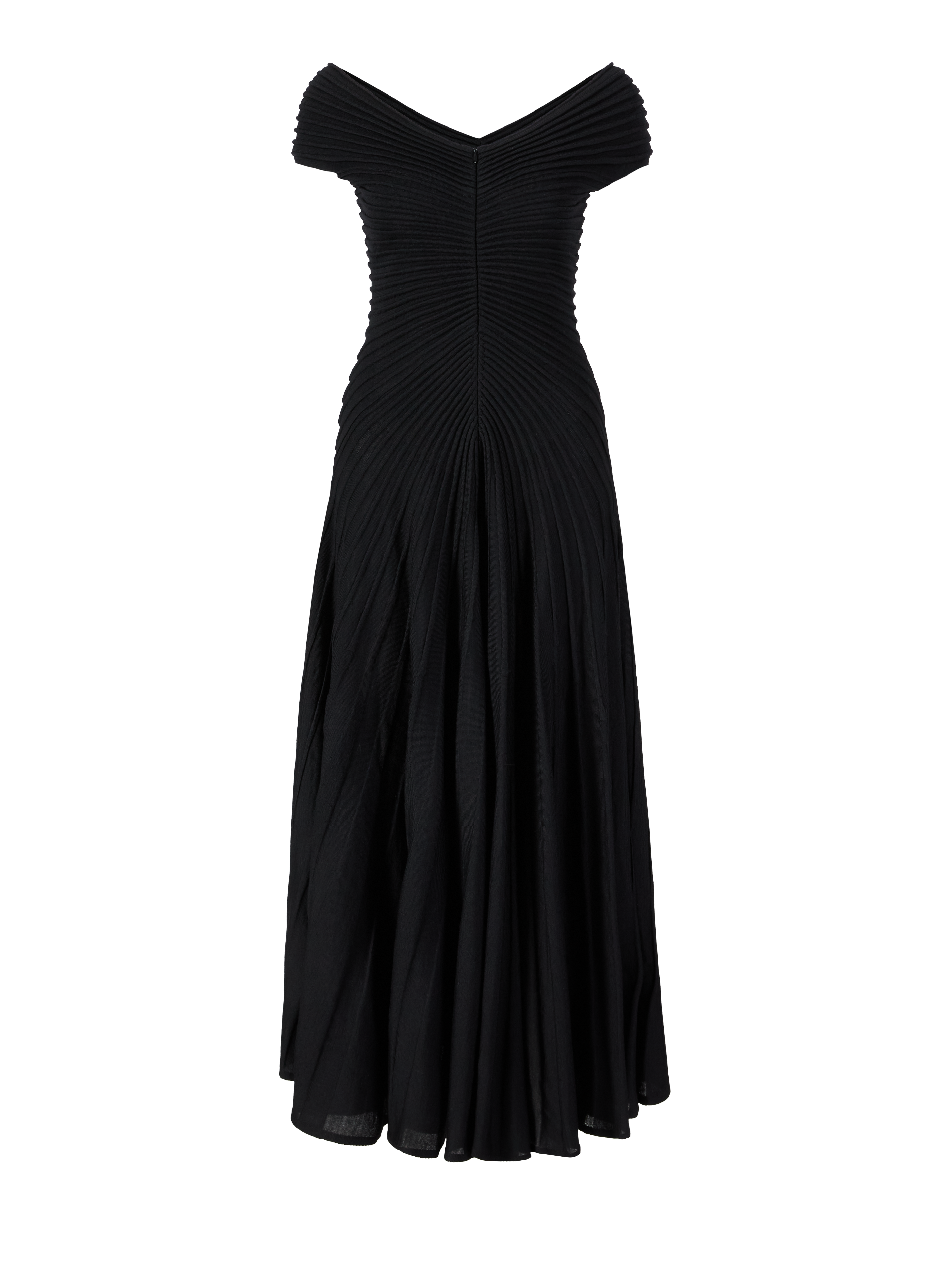 Wool dress with structure black