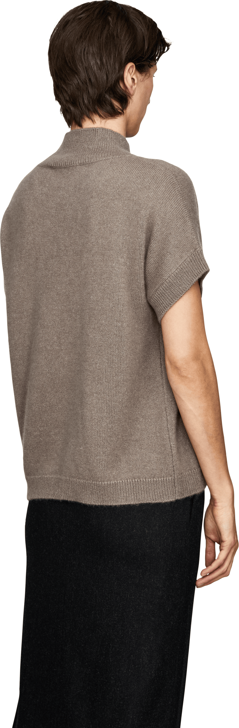 Iris von Arnim Cashmere-Seidenpullover 'Krissy' Taupe, Back view – UNGER.DE