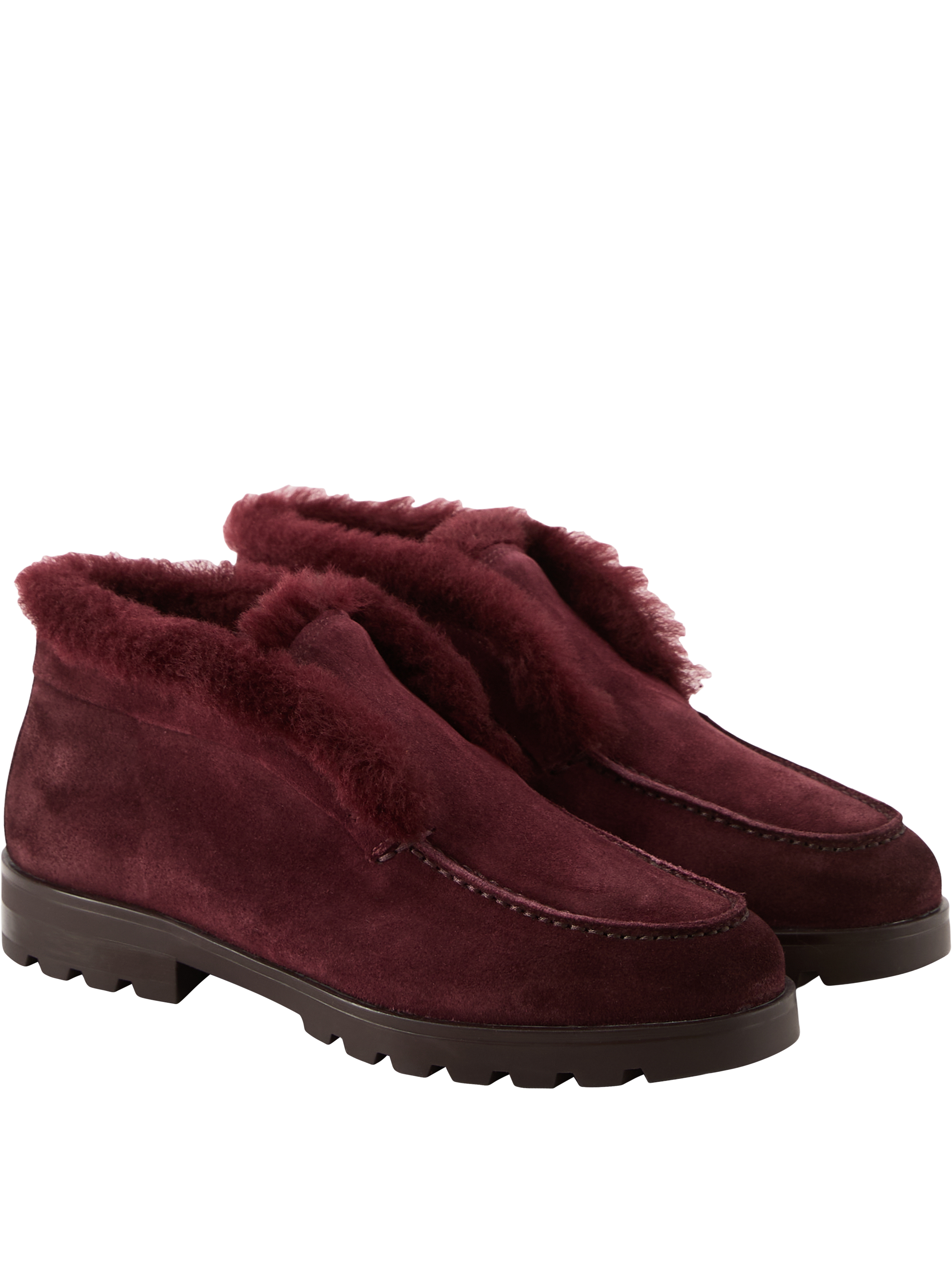 Santoni Bordeaux suede desert boots, Back view – UNGER.DE