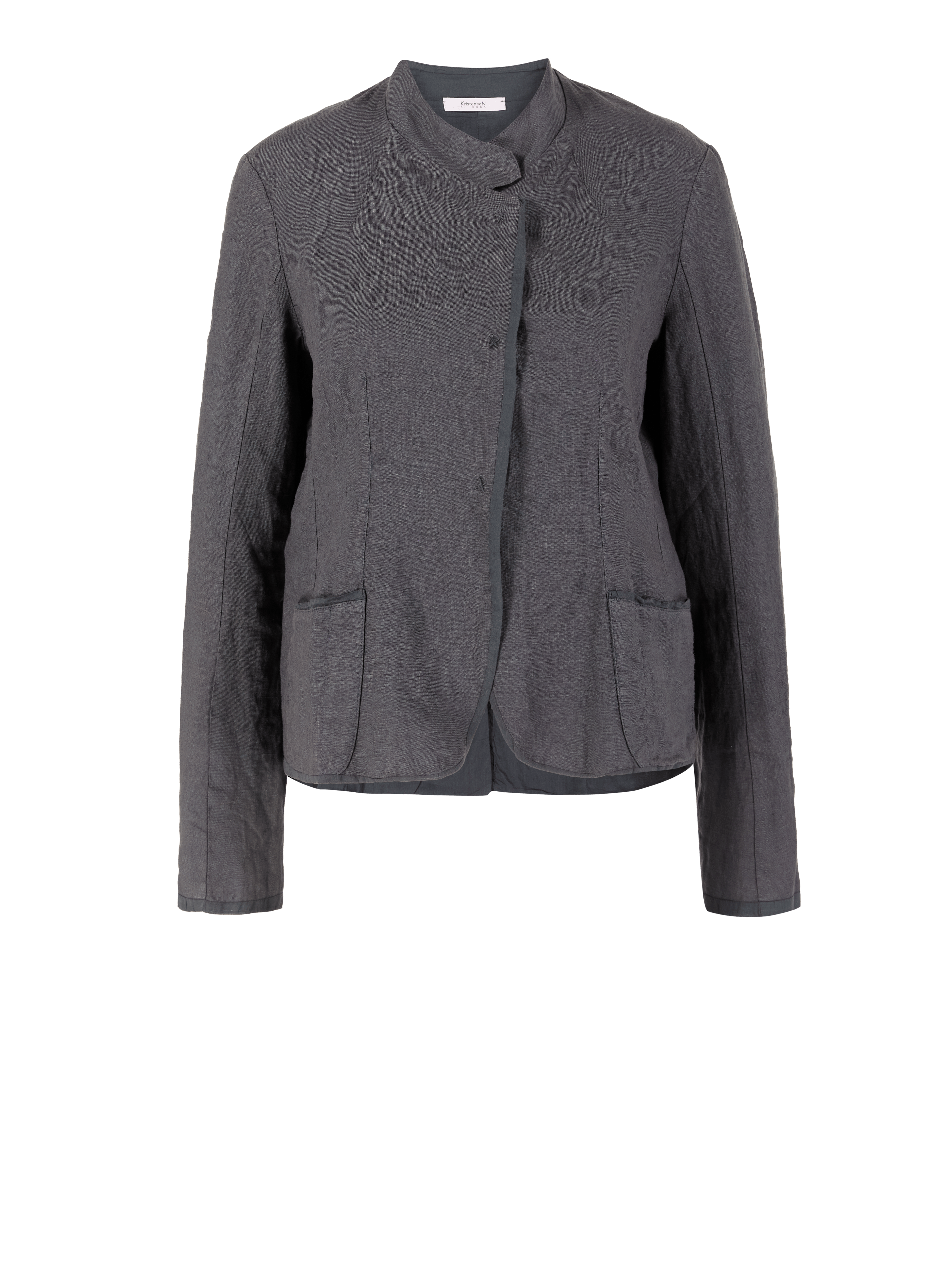 Leinen-Blazer Anthrazit