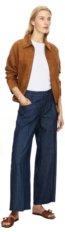 Cropped Jeans 'Aimee Seam Cropped' Dunkelblau