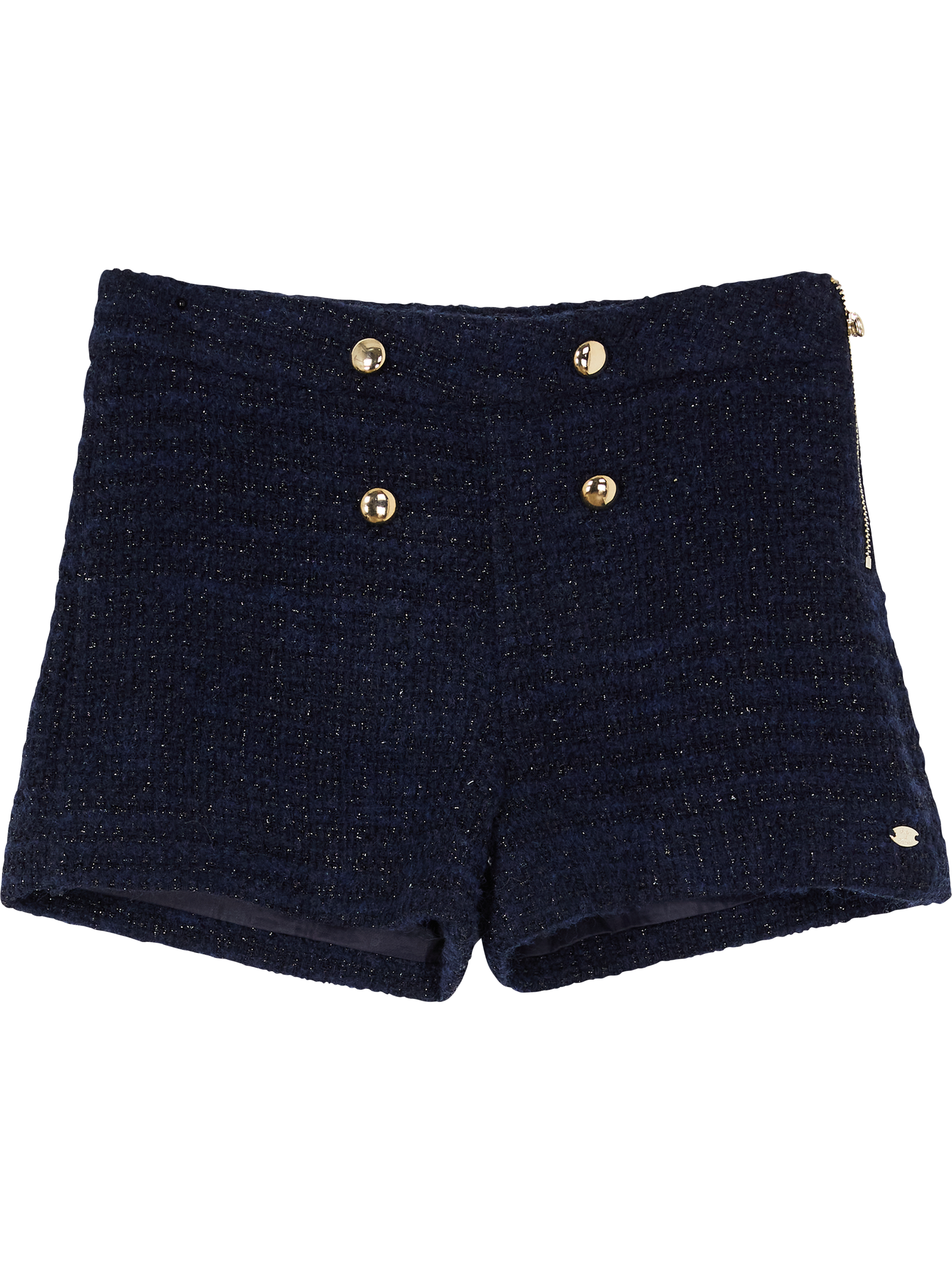 Tartine et Chocolat Shorts aus Tweed Marineblau, Produktansicht – UNGER.DE
