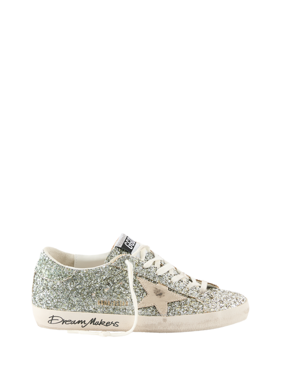 Sneaker 'Super-Star' Glitzer Silber