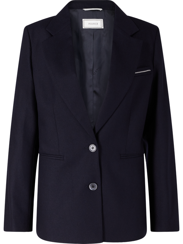 Woll-Cashmere-Blazer Marineblau