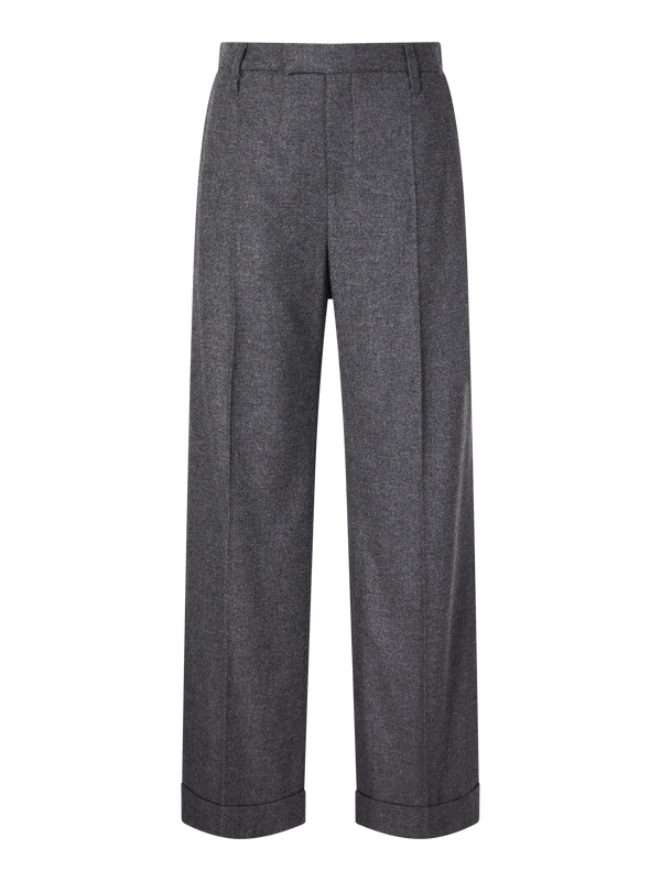 Hose aus Schurwolle und Cashmere Anthrazit
