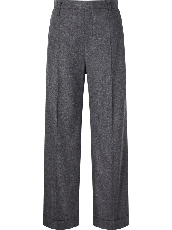 Trousers made from virgin wool and cashmere, anthracite
