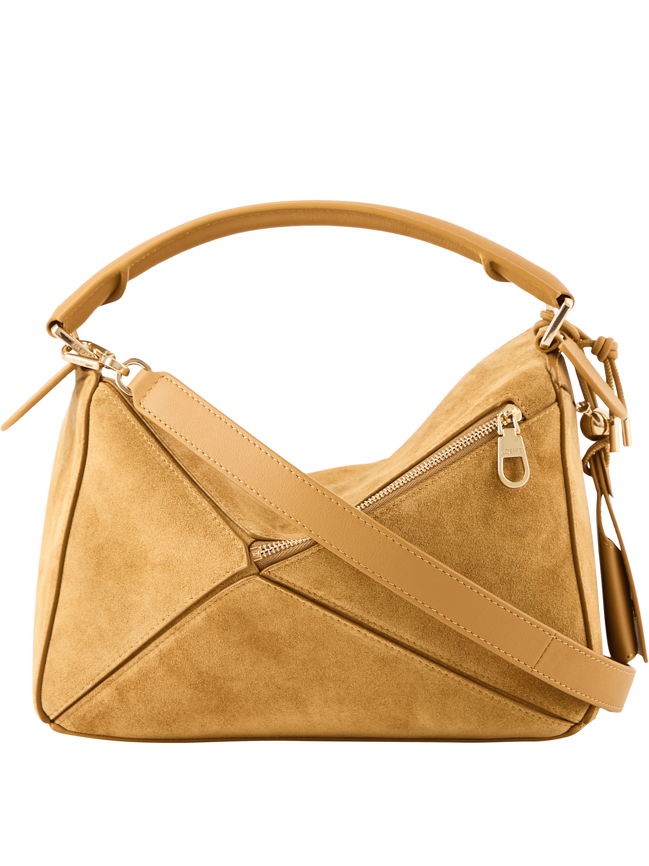 LOEWE Handtasche 'Puzzle Featherlight Small' Ochre, Rückansicht – UNGER.DE
