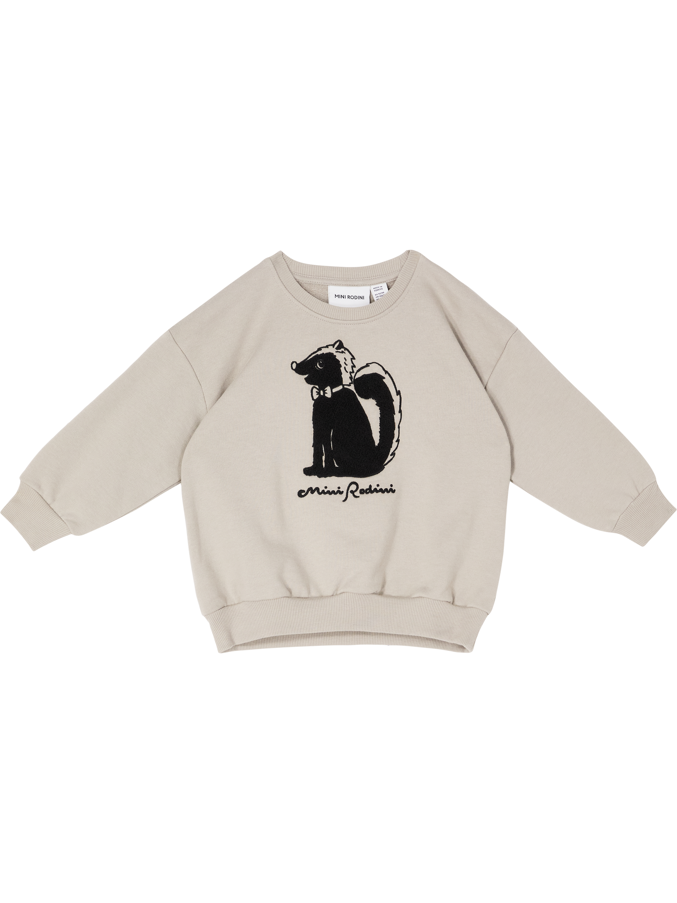 Mini Rodini 'Skunk' round-neck sweatshirt, grey, Product view – UNGER.DE