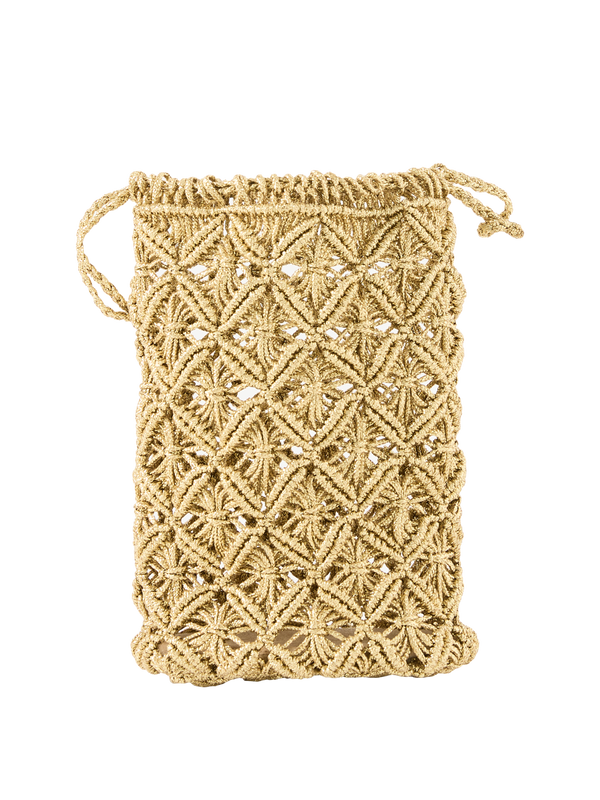 Pouch 'Makramee' aus Sabraseide Gold