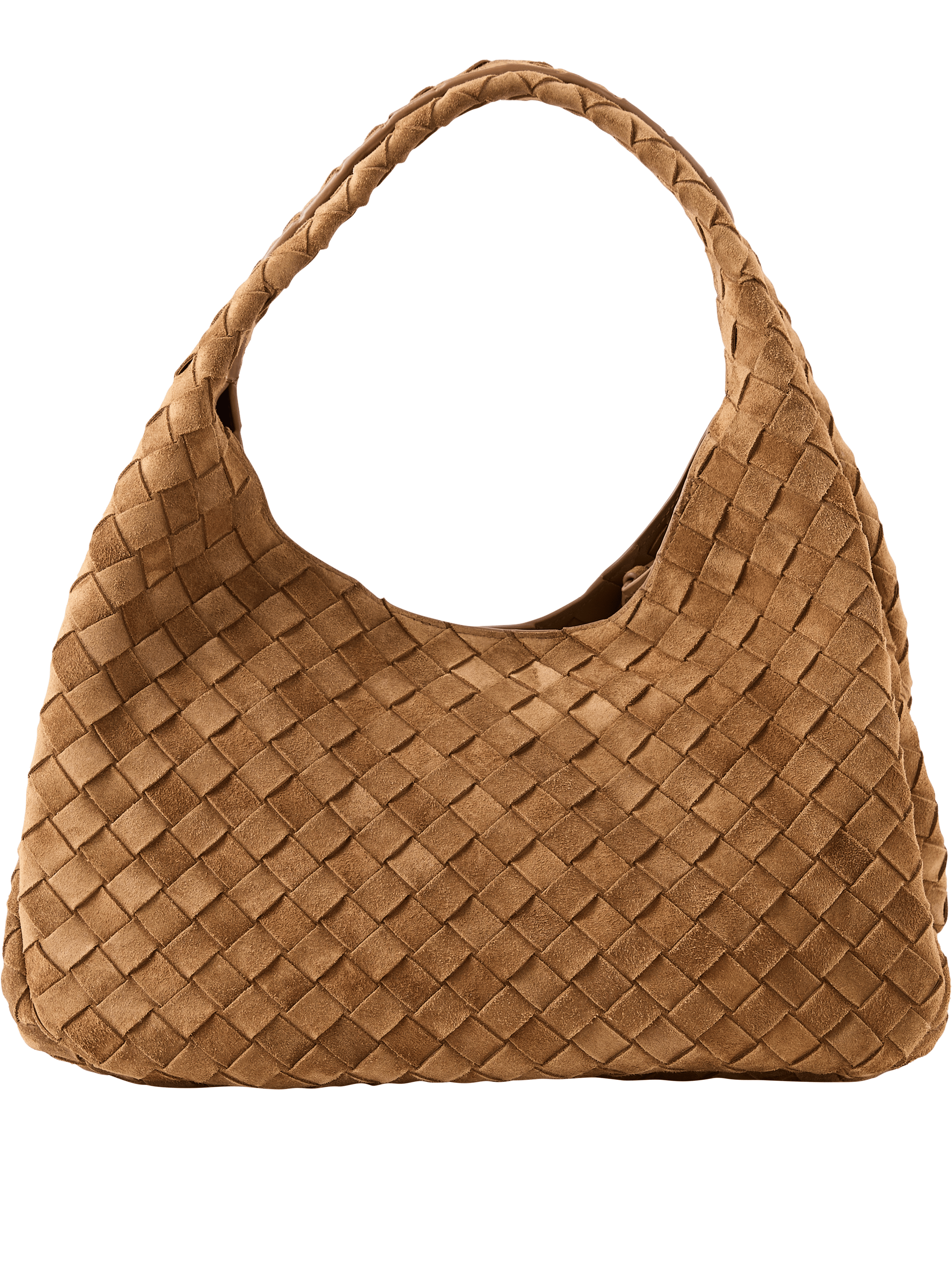 Bottega Veneta 'Campana Medium' shoulder bag in Dark Caramel, Back view – UNGER.DE