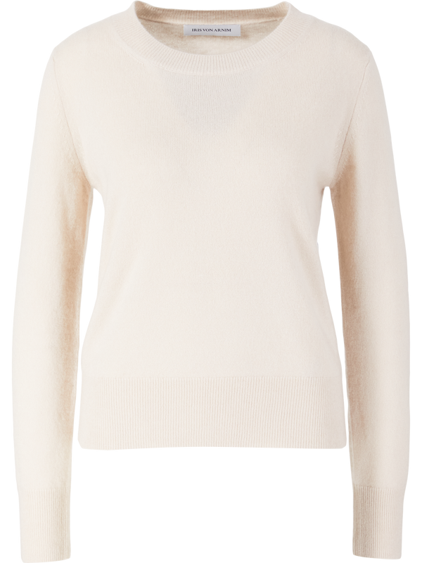'Neris' Alabaster cashmere and silk jumper