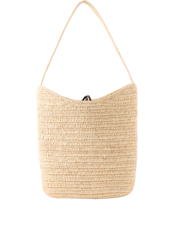 Schultertasche 'Alma' aus Raffia Natural