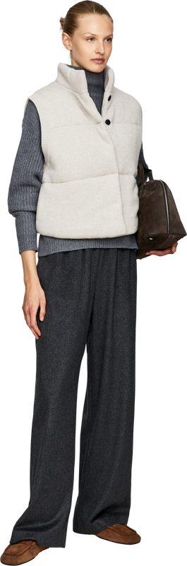 Cashmere-Weste 'Montana' mit Daunen Beige