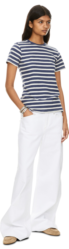 Gestreiftes T-Shirt 'Lana' Indigo