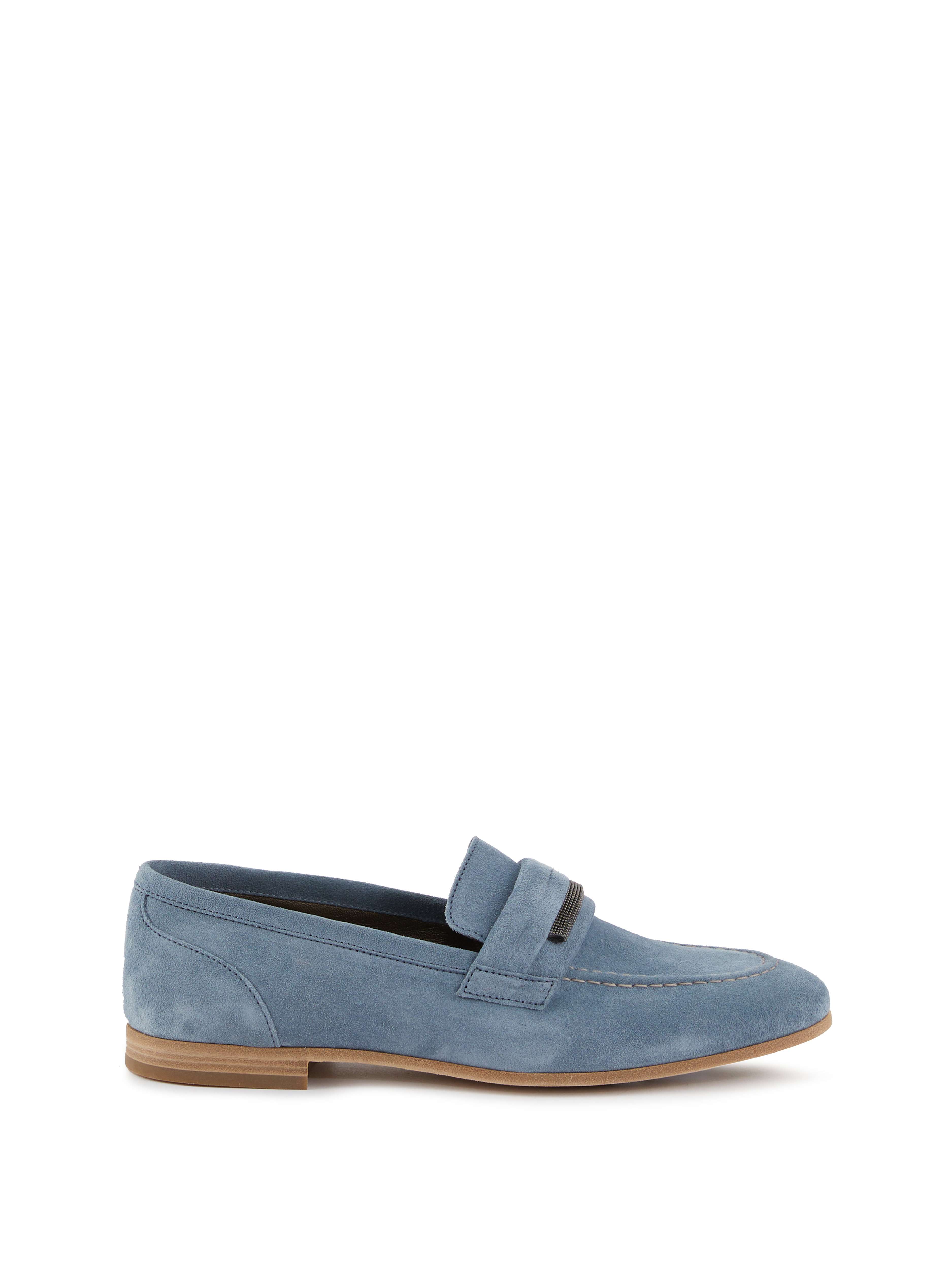 Loafer aus Veloursleder Hellblau